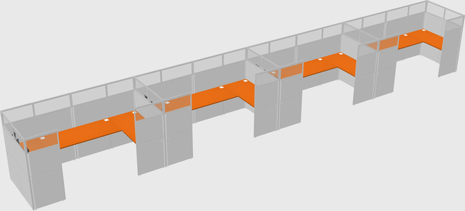 U-shaped cubicle