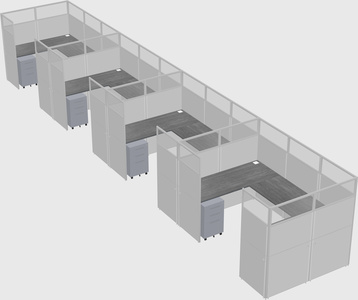 U-shaped cubicle