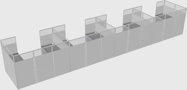 U-shaped cubicle