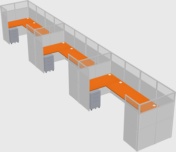 U-shaped cubicle