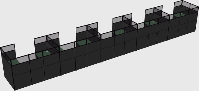 U-shaped cubicle