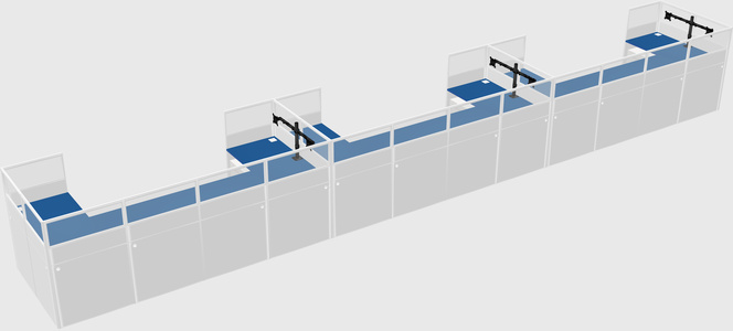 Cabine en u