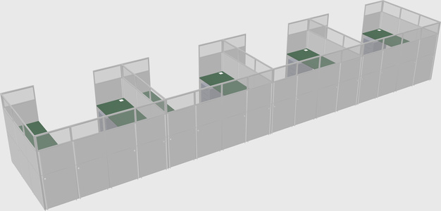 U-shaped cubicle