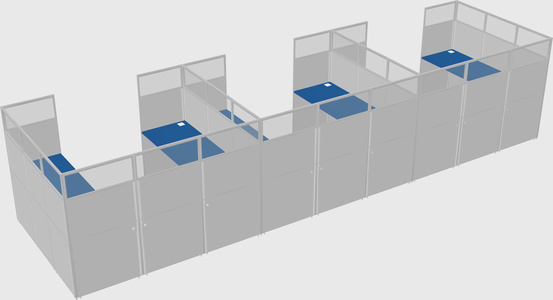 Cabine en u