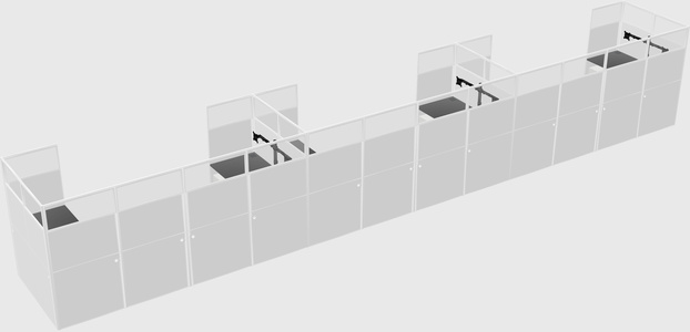 U-shaped cubicle
