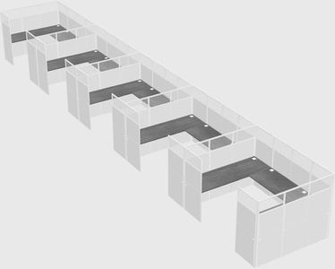 U-shaped cubicle