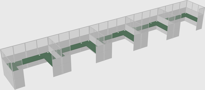 U-shaped cubicle