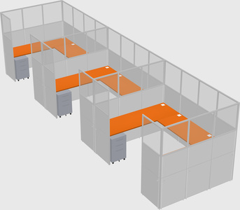 U-shaped cubicle