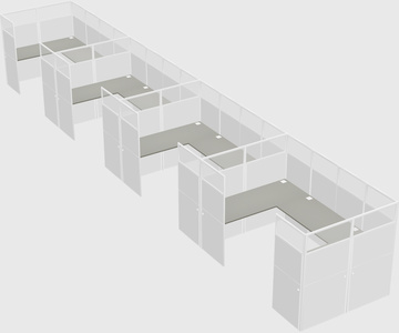 U-shaped cubicle