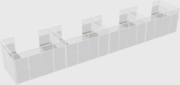 U-shaped cubicle