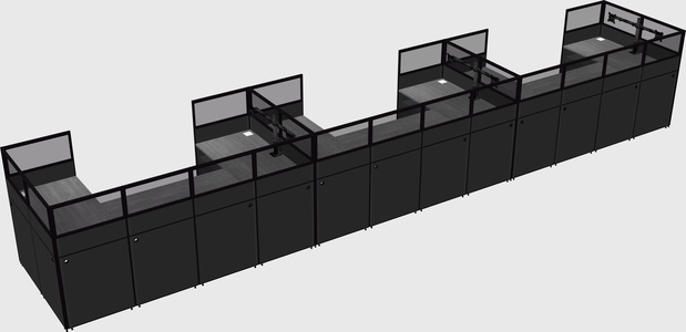 U-shaped cubicle