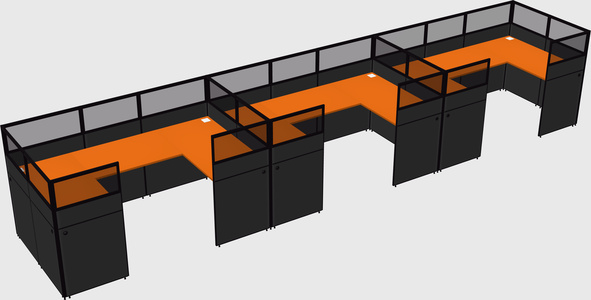 U-shaped cubicle