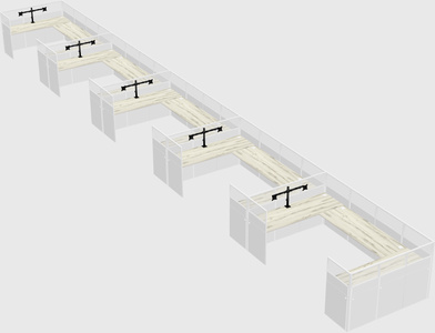U-shaped cubicle