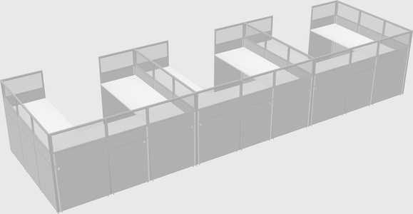Cabine en u