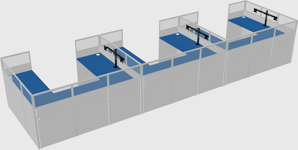 Cabine en u