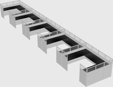 U-shaped cubicle