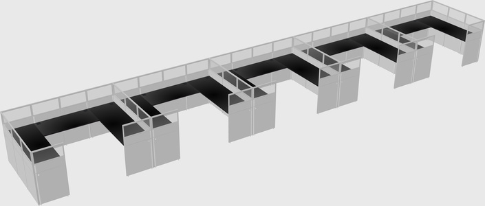 U-shaped cubicle