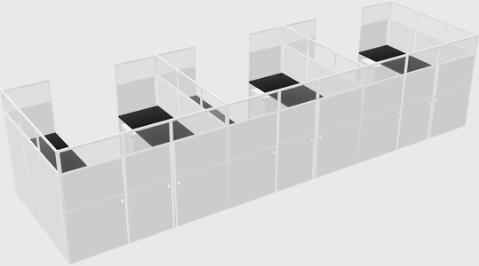 U-shaped cubicle