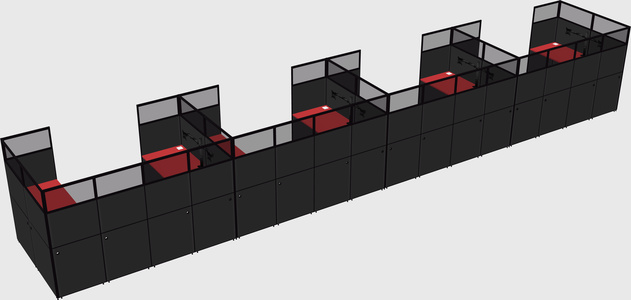 U-shaped cubicle