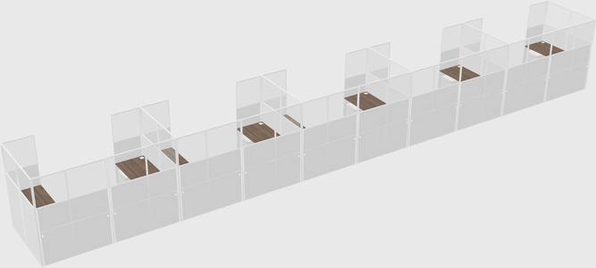 U-shaped cubicle