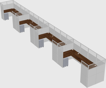 U-shaped cubicle