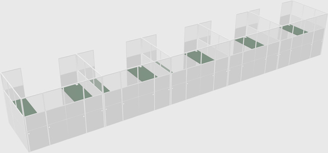 U-shaped cubicle