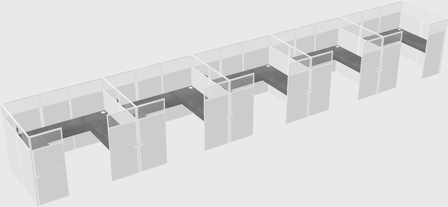 U-shaped cubicle