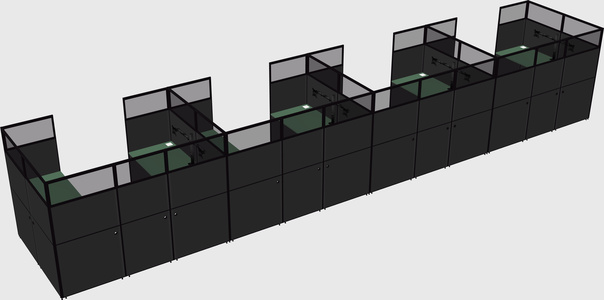 U-shaped cubicle