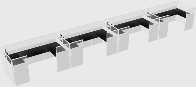 U-shaped cubicle