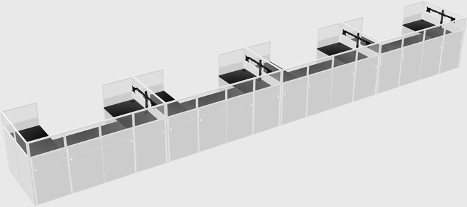 U-shaped cubicle