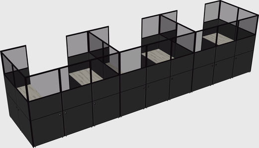 U-shaped cubicle