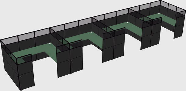 U-shaped cubicle