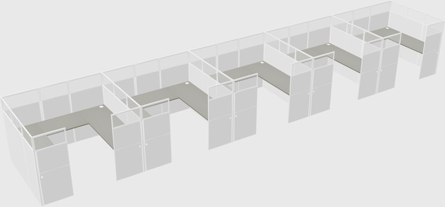 U-shaped cubicle