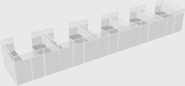 U-shaped cubicle