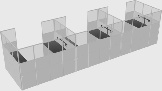 U-shaped cubicle