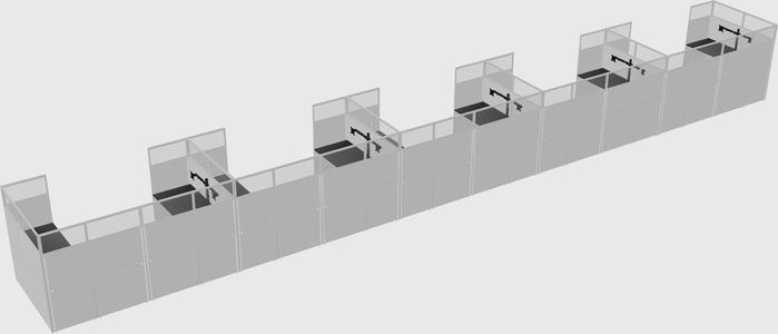 U-shaped cubicle