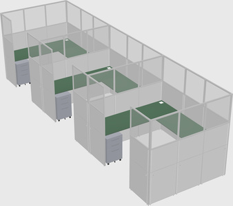 U-shaped cubicle