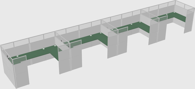 U-shaped cubicle