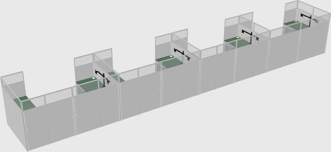 U-shaped cubicle