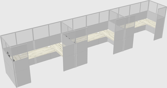 U-shaped cubicle