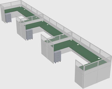 U-shaped cubicle