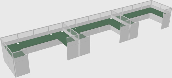 U-shaped cubicle