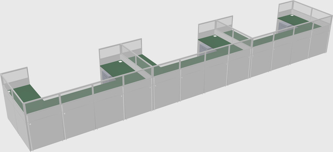 U-shaped cubicle