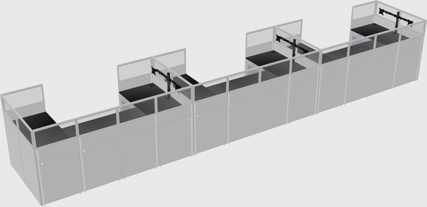 Cabine en u
