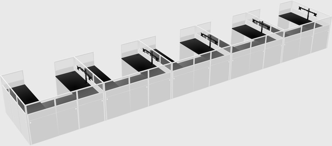 U-shaped cubicle