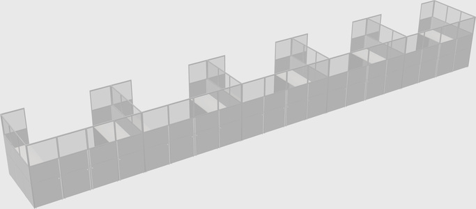 U-shaped cubicle