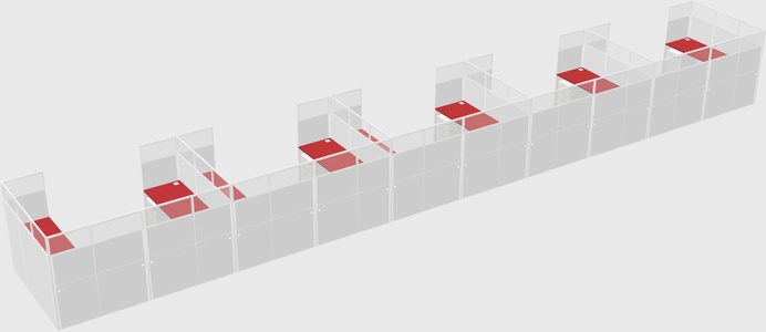 U-shaped cubicle