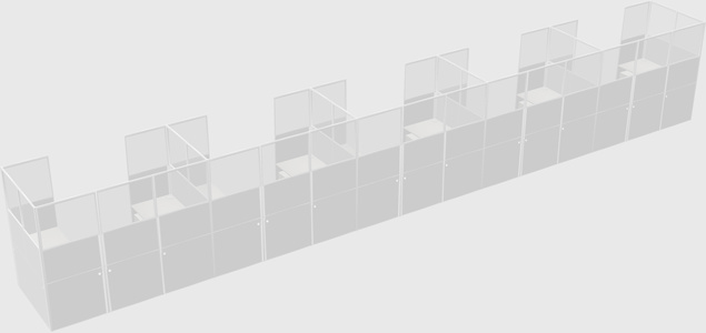 U-shaped cubicle