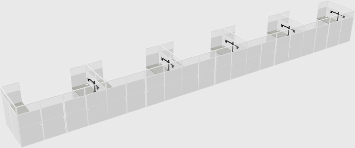 U-shaped cubicle