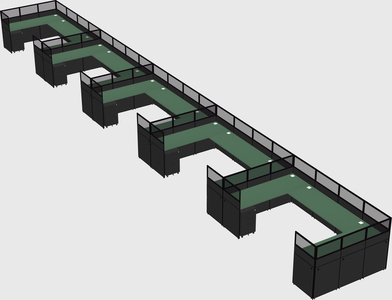 U-shaped cubicle